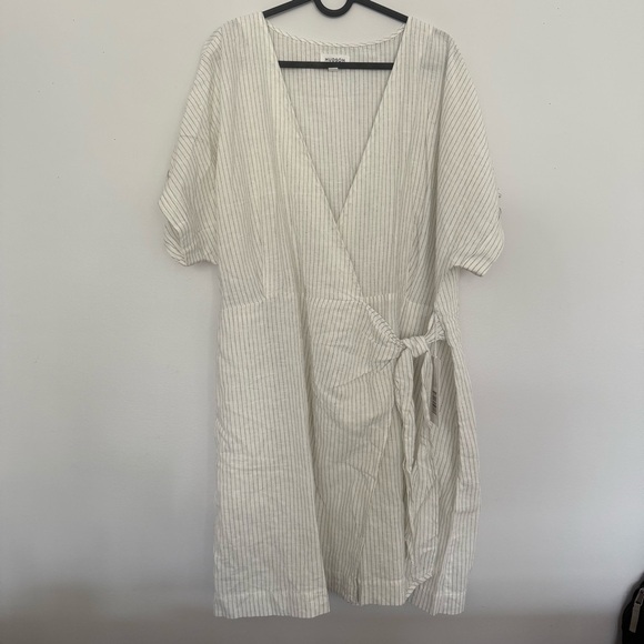 Hudson North White Striped Dress - Picture 1 of 9